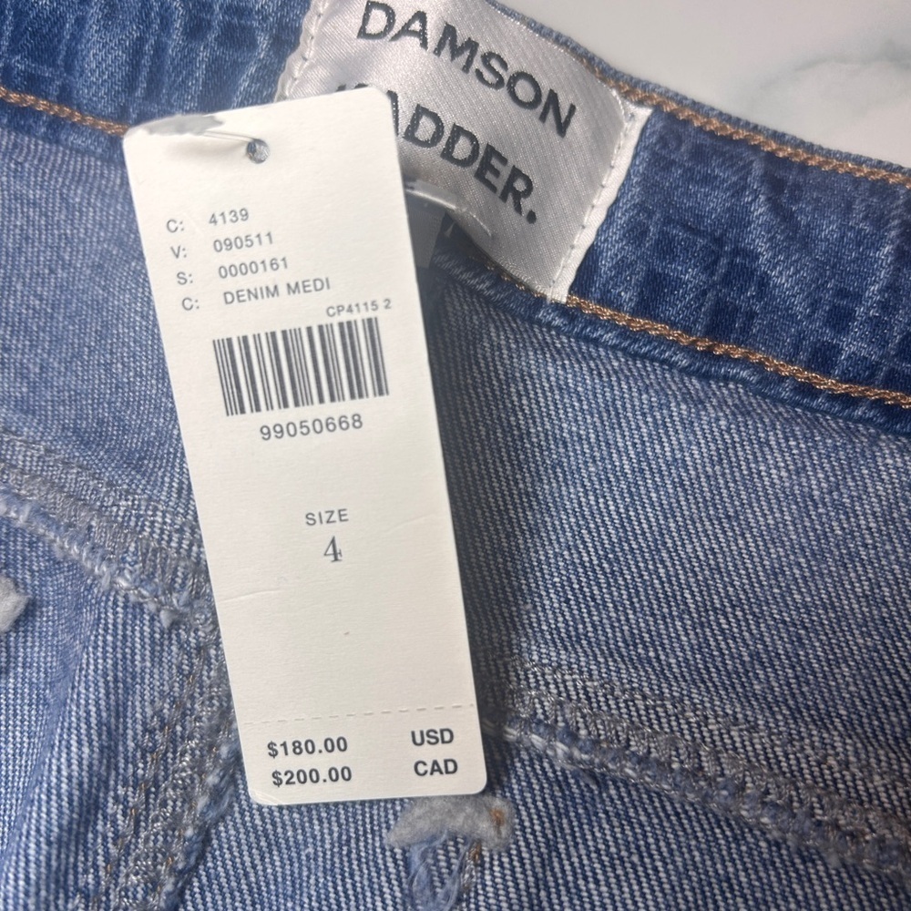 Damson Madder Tovie Mid Rise Straight Leg Laser Check Jeans Sz. 4 - Picture 16 of 16